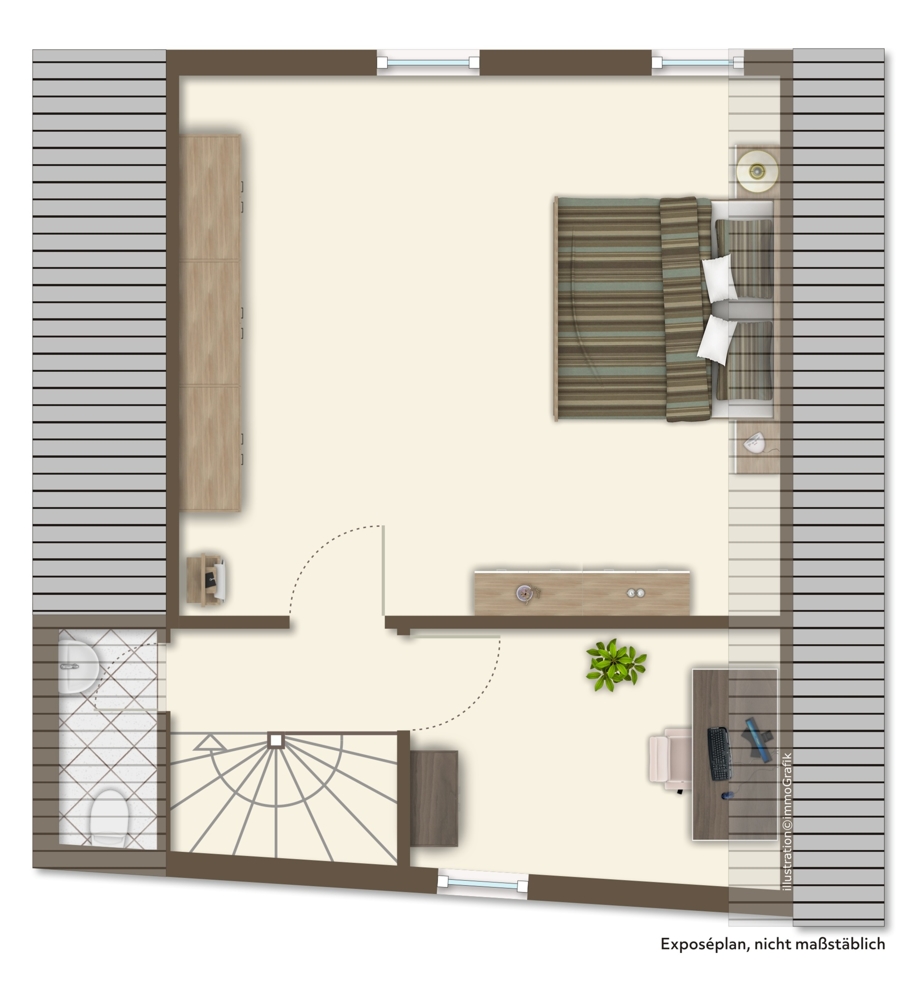 Grundriss 1. OG Etagenwohnung Heppenheim