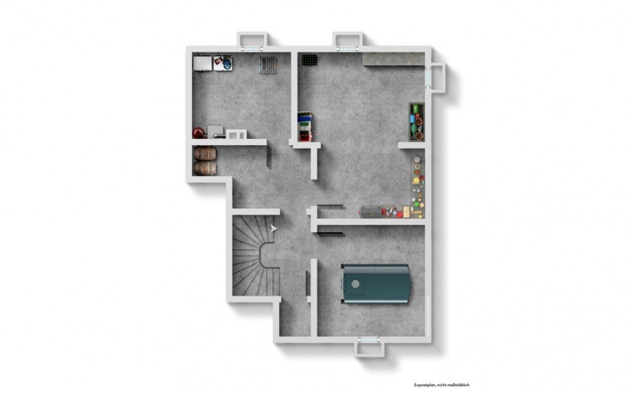 Grundriss KG Zweifamilienhaus M�rlenbach / Bonsweiher