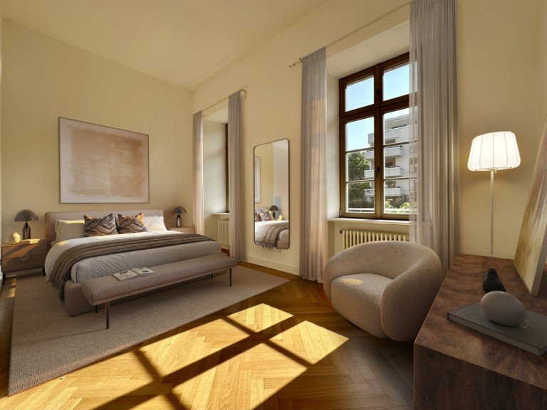Visualisierung Schlafzimmer Heppenheim (Bergstra�e) - Heppenheim Erdgeschosswohnung +++ Hochwertige Zweizimmerwohnung im Sports & Country Club +++