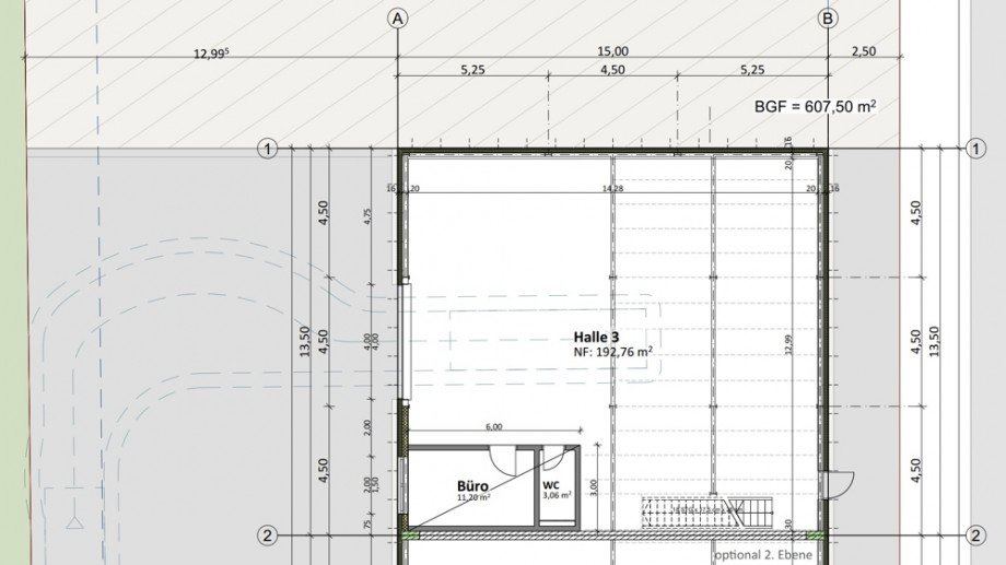 Grundriss EG Halle Laudenbach