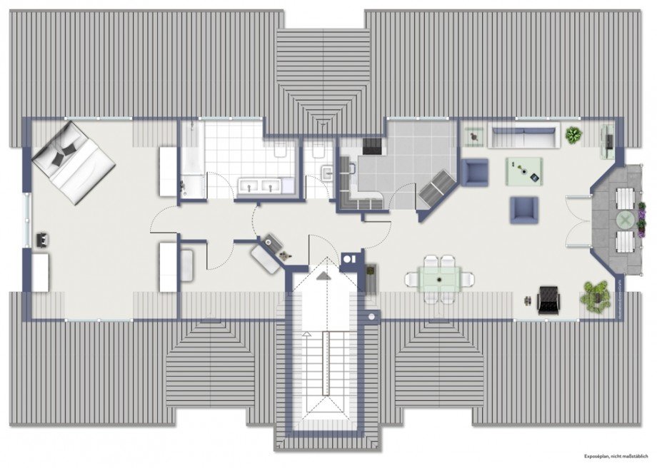 Grundriss Dachgeschosswohnung Heppenheim (Bergstra�e)