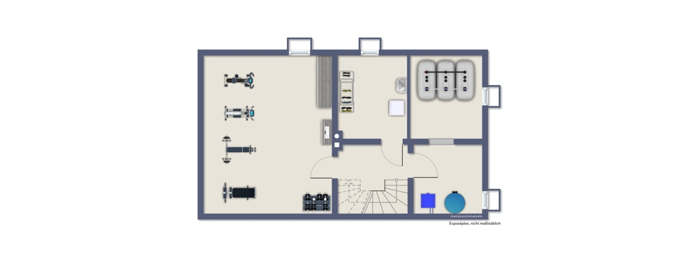 Grundriss KG Doppelhaush�lfte Gaiberg