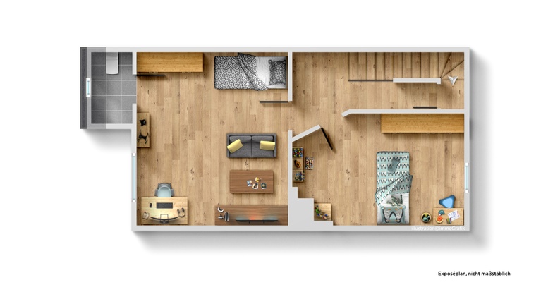 Grundriss 2.OG Einfamilienhaus Heppenheim