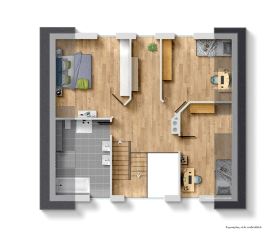 Grundriss DG Einfamilienhaus Heppenheim (Bergstra�e)