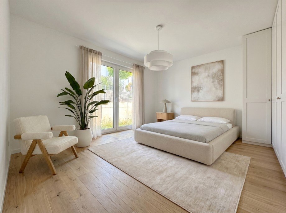 Beispiel EG: Schlafzimmer - visualisiert Etagenwohnung Heppenheim