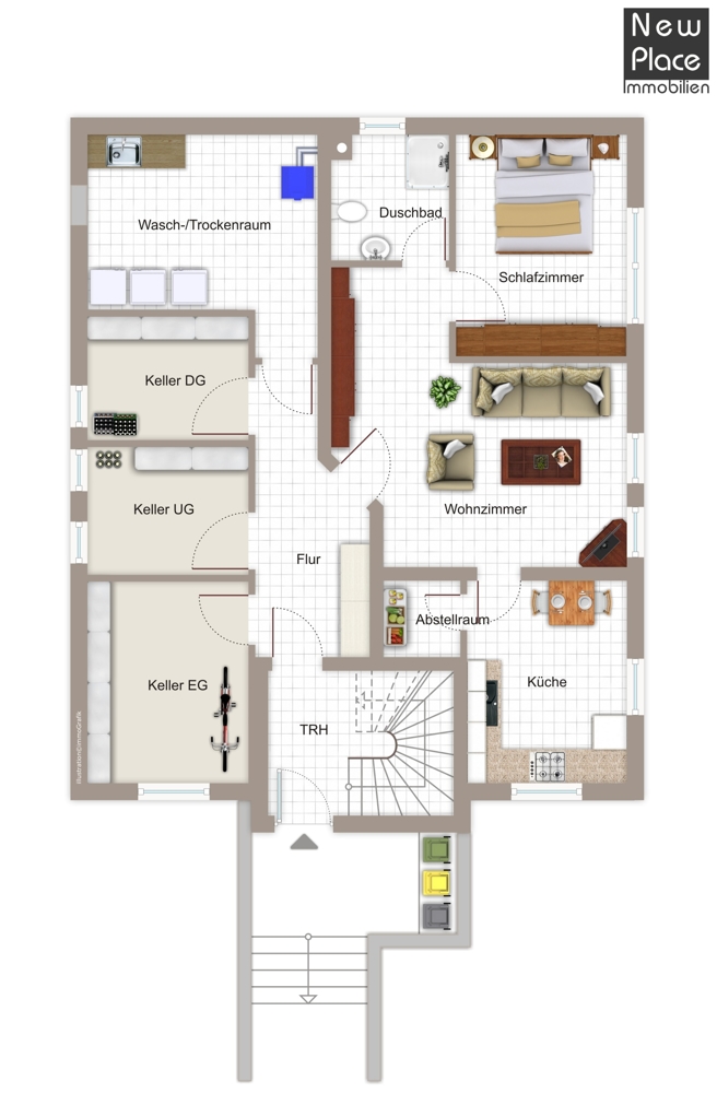 Grundriss UG Mehrfamilienhaus Heppenheim-Kirschhausen
