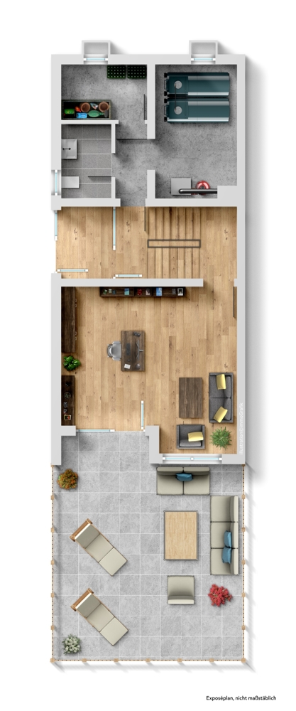 Grundriss EG/UG Doppelhaush�lfte Birkenau