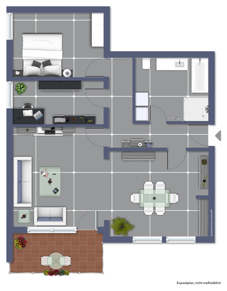  Etagenwohnung Laudenbach
