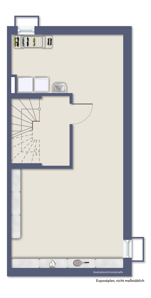 Grundriss Kellergeschoss Doppelhaush�lfte Lorsch