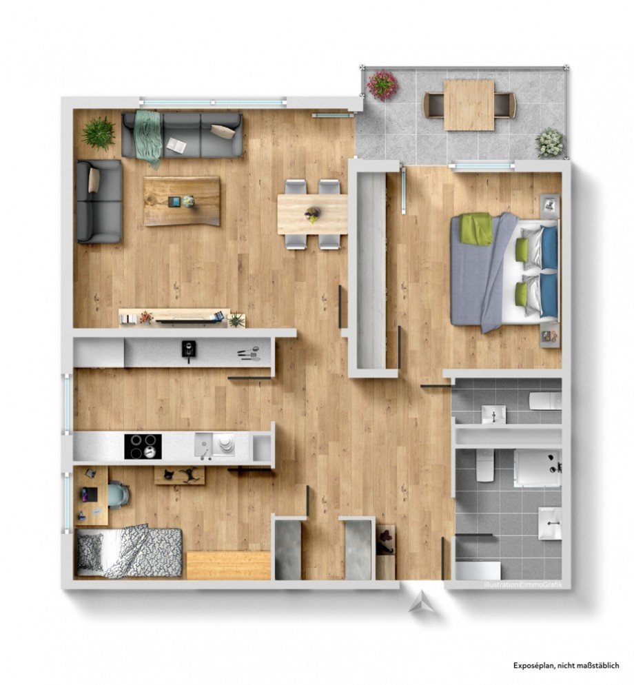 Grundriss Etagenwohnung Heppenheim (Bergstra�e)