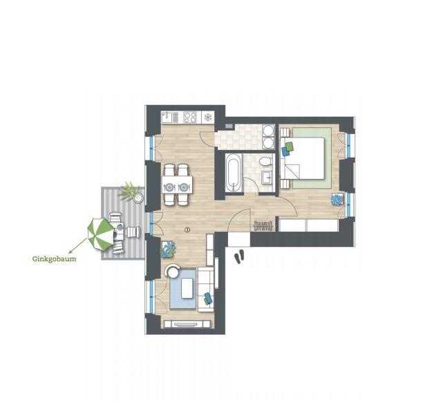 Grundriss Erdgeschosswohnung Heppenheim (Bergstra�e)