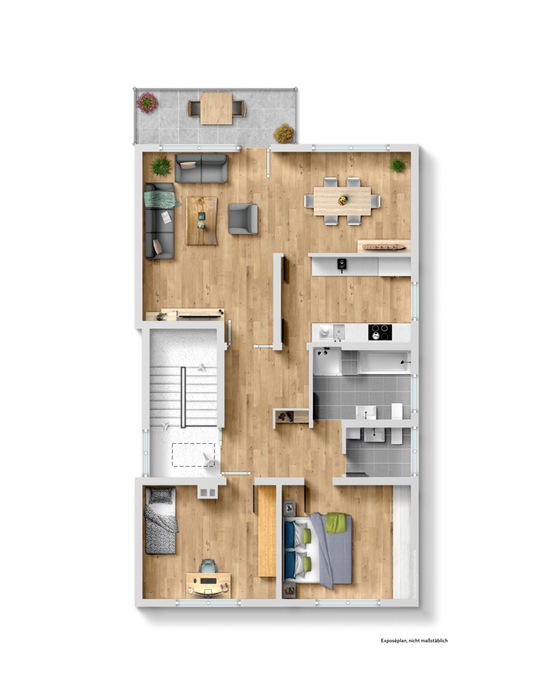Grundriss OG Zweifamilienhaus Bensheim