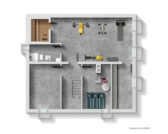 Grundriss Keller Einfamilienhaus Heppenheim (Bergstra�e)