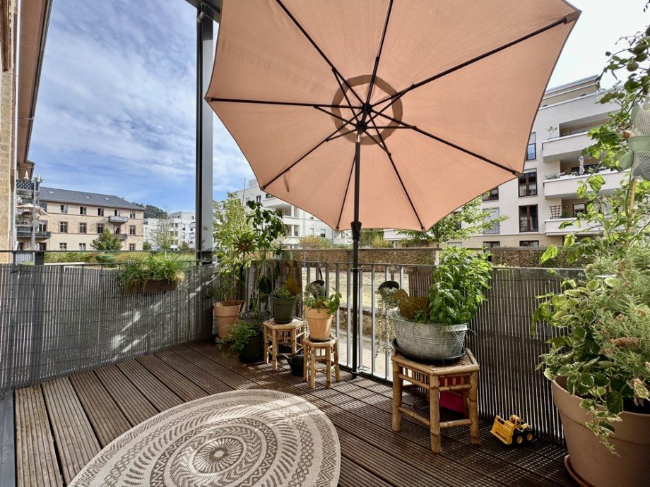Ostbalkon Etagenwohnung Heppenheim