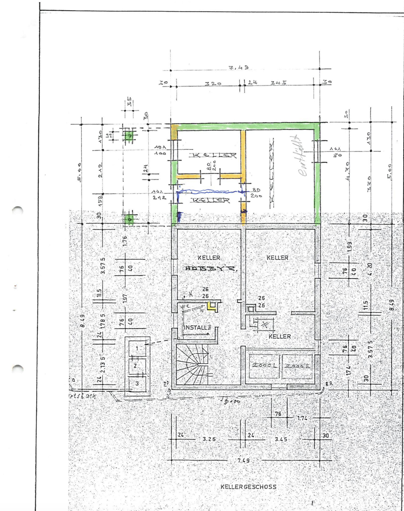 Grundriss Keller Zweifamilienhaus Laudenbach