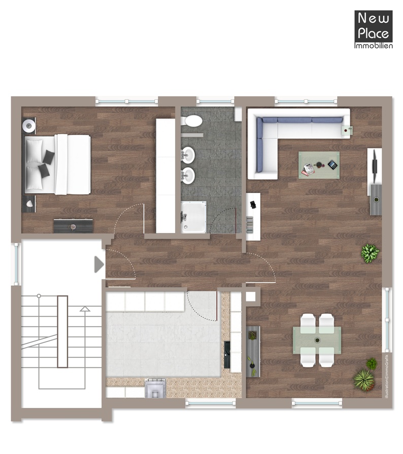 Grundriss EG und OG Zweifamilienhaus F�rth