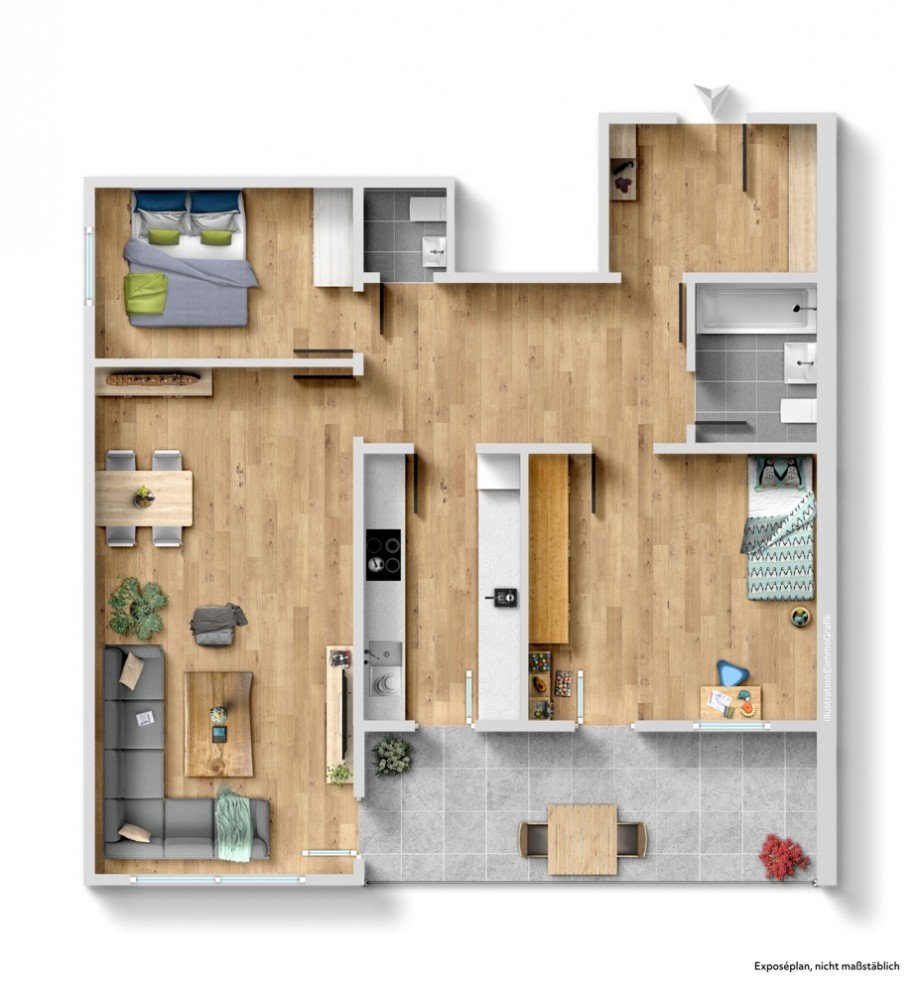 Grundriss Etagenwohnung Heppenheim (Bergstra�e)