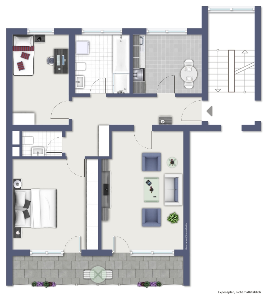 Grundriss Etagenwohnung Zwingenberg
