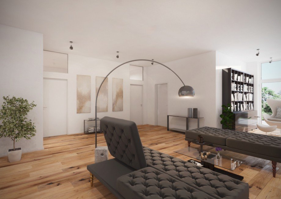 Visualisierung Wohndiele OG Maisonettewohnung Heppenheim