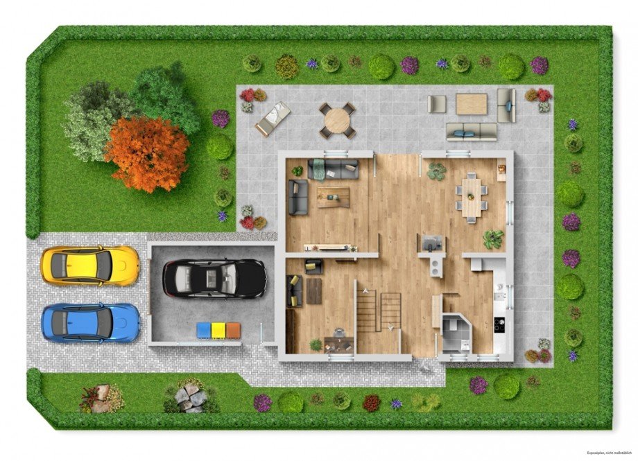 Grundriss EG Einfamilienhaus Heppenheim (Bergstra�e)