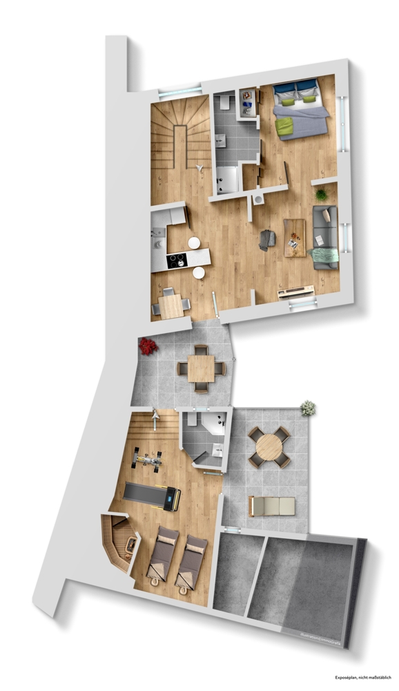 Grundriss OG Ferienhaus Heppenheim (Bergstra�e)