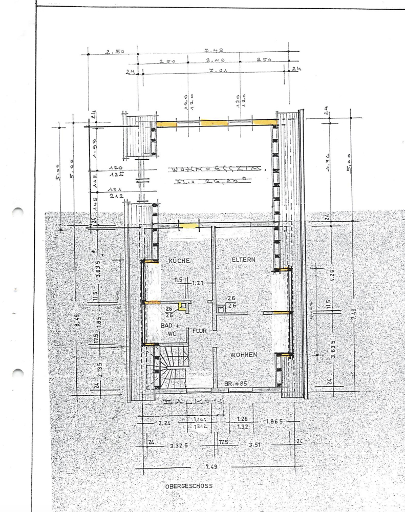 Grundriss Obergeschoss Zweifamilienhaus Laudenbach