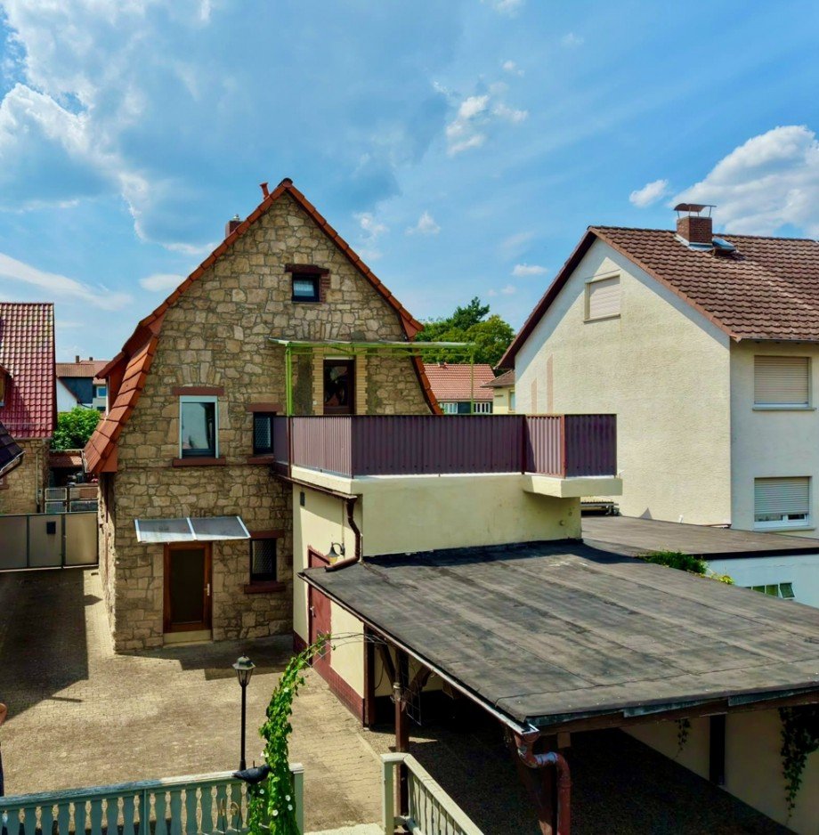 Drohnenaufnahme R�ckseite I Einfamilienhaus Heppenheim (Bergstra�e)