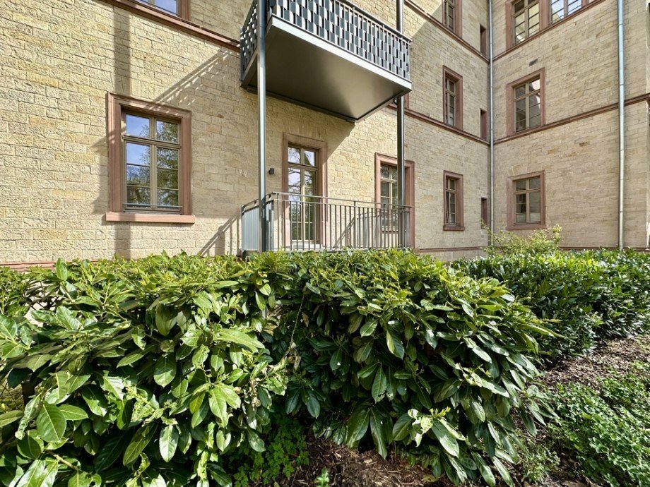 Au�enansicht Balkon Erdgeschosswohnung Heppenheim (Bergstra�e)