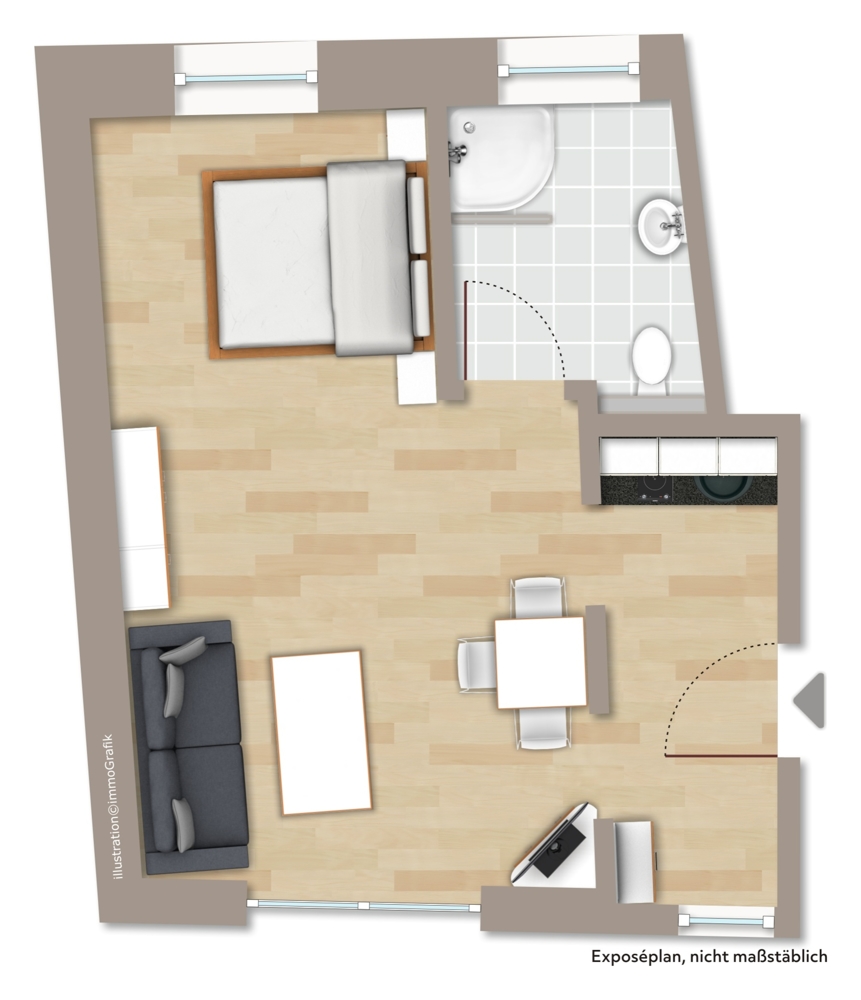 Grundriss Backstube Ferienhaus Heppenheim