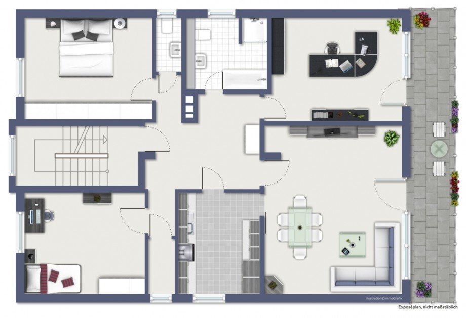 Grundriss Etagenwohnung Bensheim