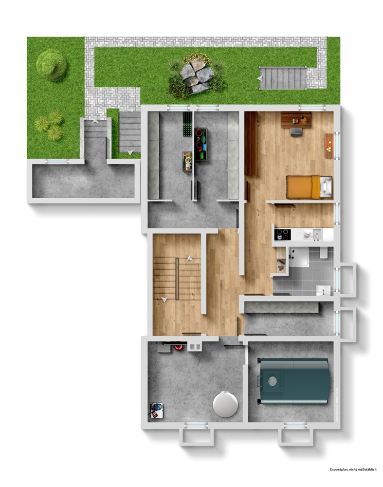 Grundriss UG Zweifamilienhaus Bensheim