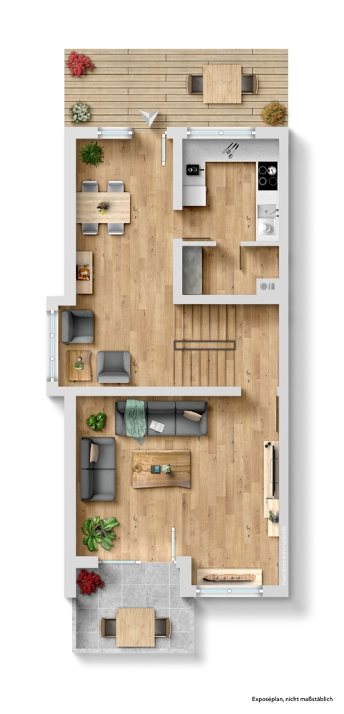 Grundriss OG Doppelhaush�lfte Birkenau