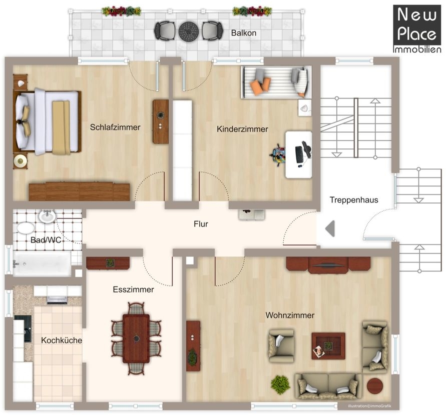Grundriss Etagenwohnung Heppenheim (Bergstra�e) / Erbach