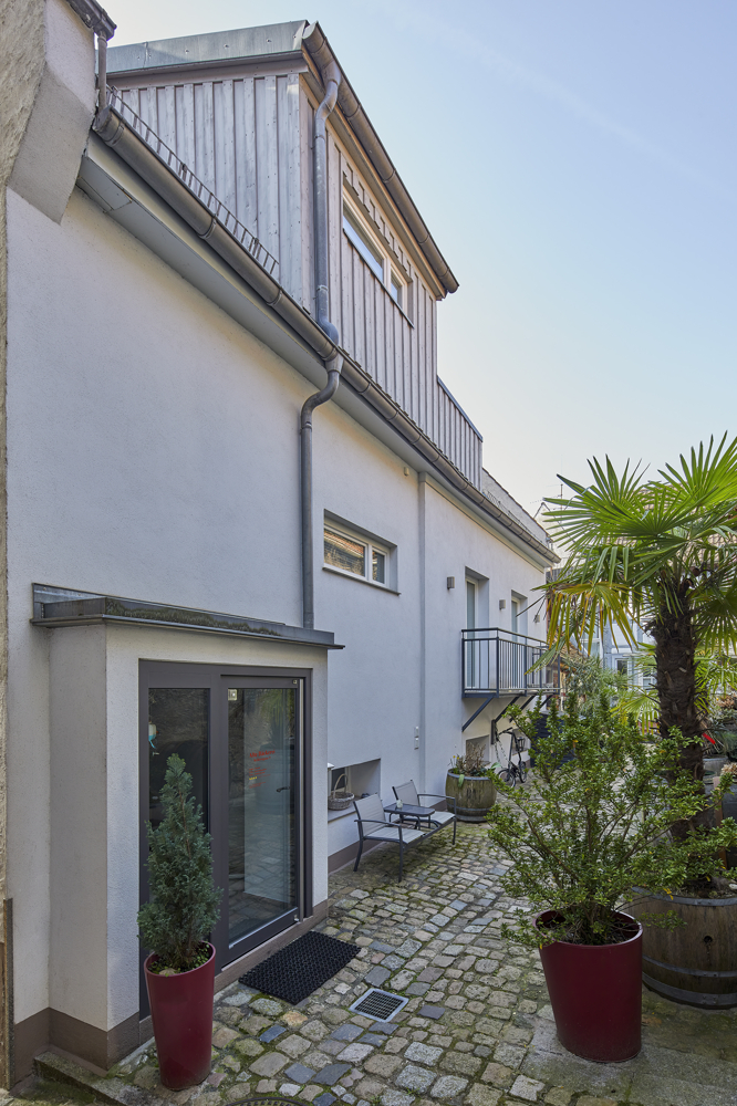 Hauseingang / R�ckseite Ferienhaus Heppenheim