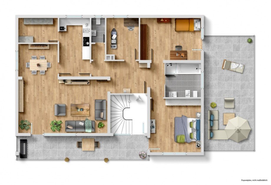 Grundriss OG Zweifamilienhaus M�rlenbach / Bonsweiher