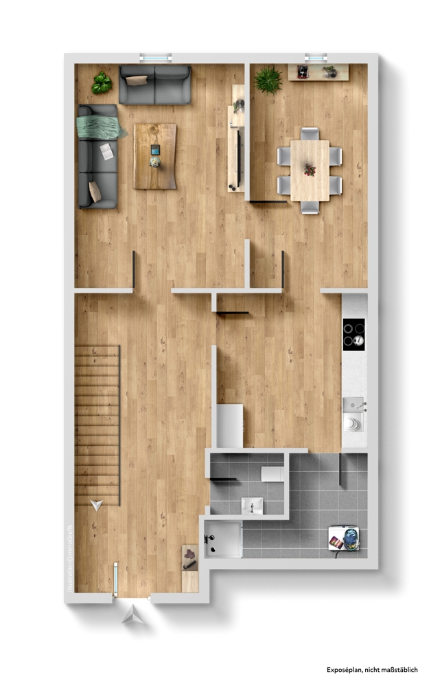 Grundriss EG Einfamilienhaus Heppenheim (Bergstra�e)