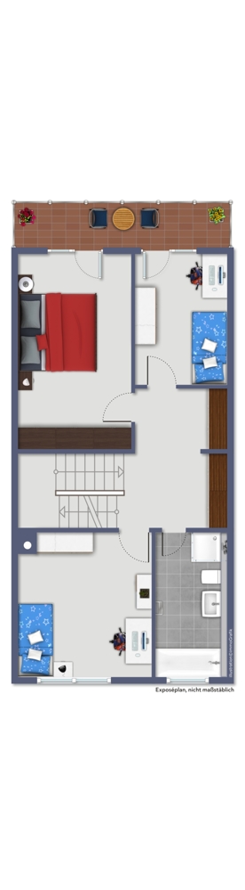 Grundriss OG Reihenmittelhaus Heppenheim