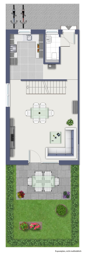 Grundriss EG Reihenendhaus Heppenheim