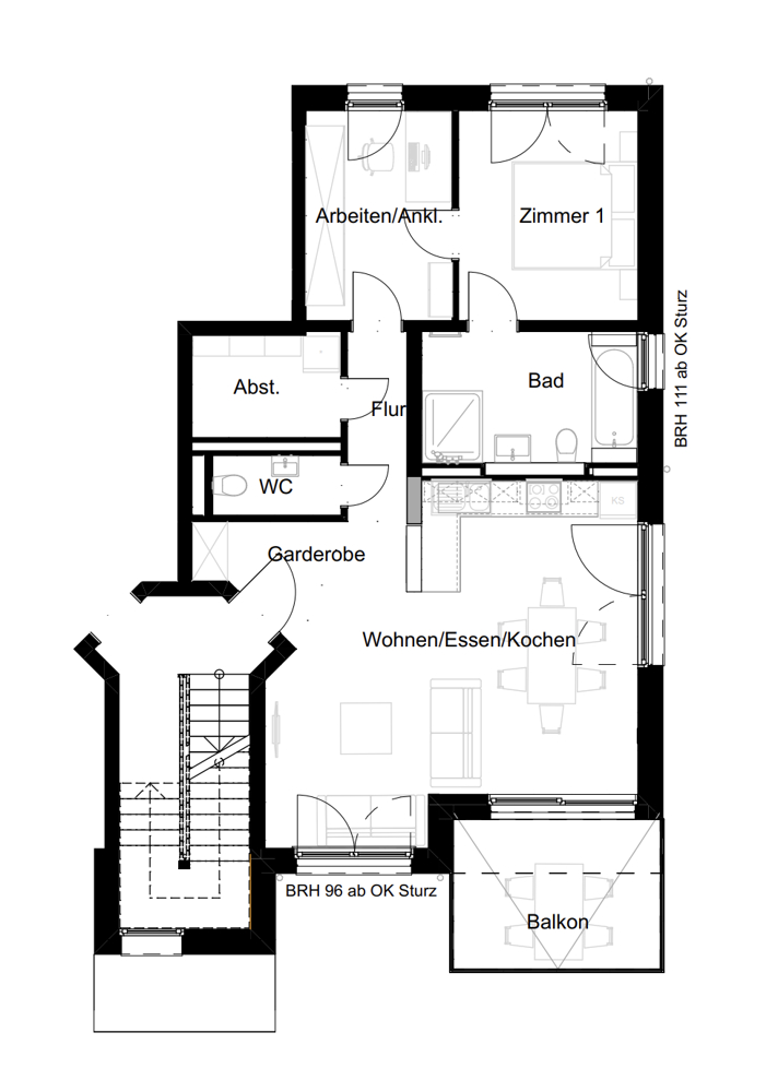 Grundriss Etagenwohnung Heppenheim